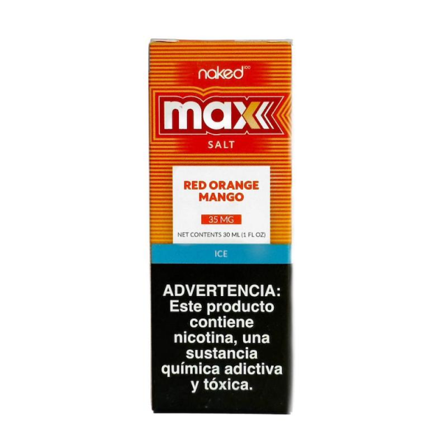 Juice Nic Salt Naked 100 (Max) | Red Orange Mango Ice 30mL Naked 100 - 1