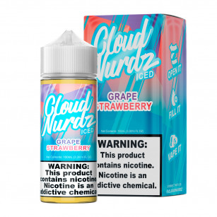 Cloud Nurdz | Grape Strawberry ICED 100mL | Juice Free Base Cloud Nurdz - 2