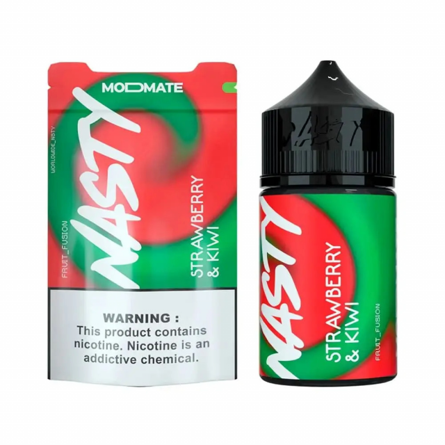 Nasty Juice | Strawberry Kiwi 60mL Free Base Nasty - 1