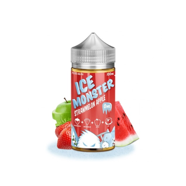 Juice Free Base | Ice Monster Strawmelon Apple 100mL Monster Vape Labs - 1