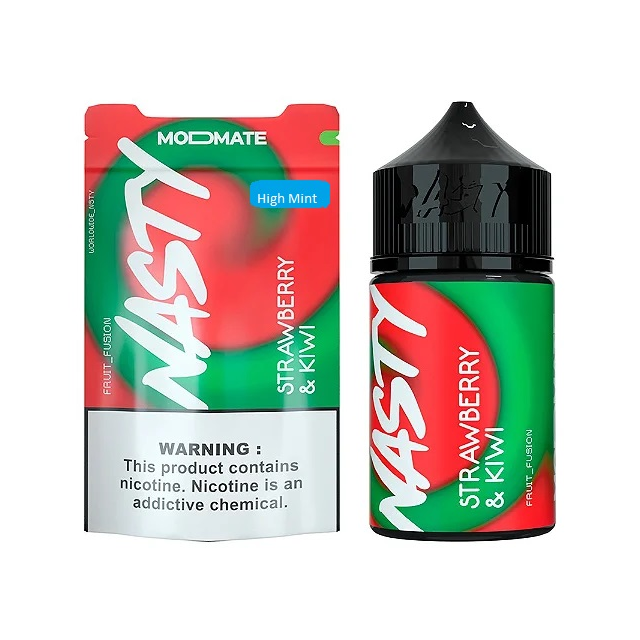 Juice Nasty ModMate Strawberry Kiwi High Mint | Free Base Nasty - 1