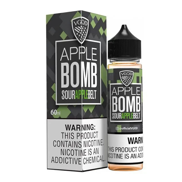 Vgod E-liquids | Apple Bomb 60ml | Juice Free Base VGod - 1