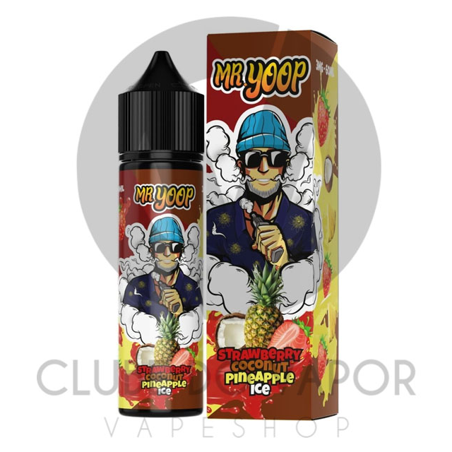 Juice Mr Yoop Fusion | Strawberry Coconut Pineapple Ice FreeBase Mr Yoop Eliquids - 1