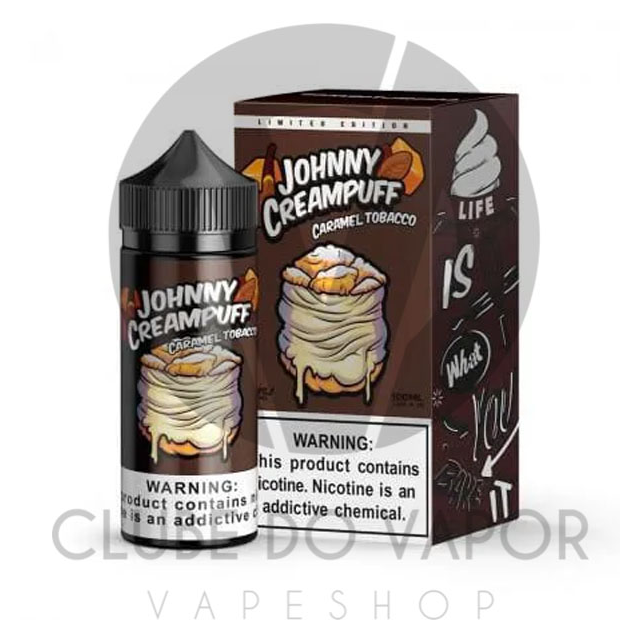 Juice Johnny Creampuff | Caramel Tobacco 100mL Free Base Johnny Creampuff Ejuice - 1