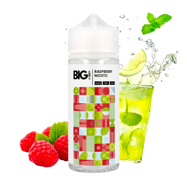 Juice Big Tasty | Raspberry Mojito 120mL FreeBase Big Tasty E-liquid - 1