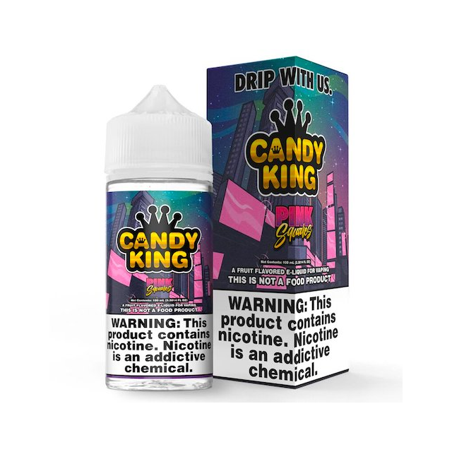 Juice Candy King | Pink Squares 100ml Free Base Candy King E-liquid - 1