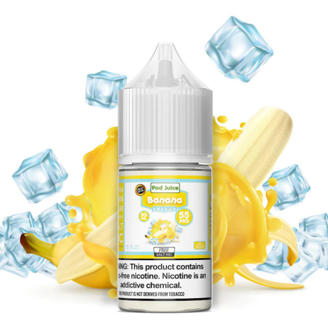 Líquido Nic Salt Pod Juice 55 | Banana Ice 30mL Pod Juice 55 E-liquid - 1