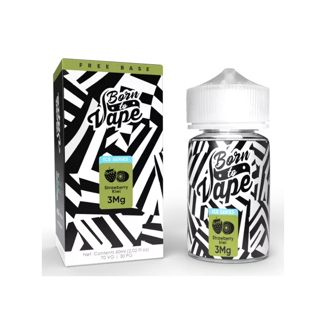 Juice Born To Vape (BTV) Free Base | Strawberry Kiwi Ice 60mL Born To Vape (BTV) E-liquids - 1