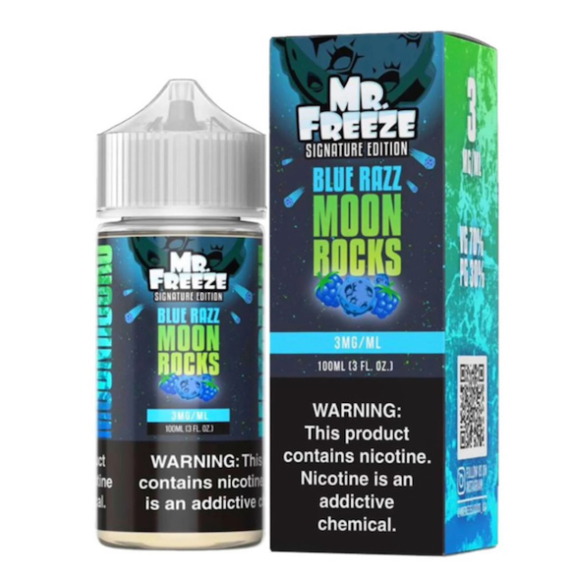 Juice Mr Freeze | Blue Razz Moon Rocks 100mL Free Base Mr Freeze E-liquid - 1