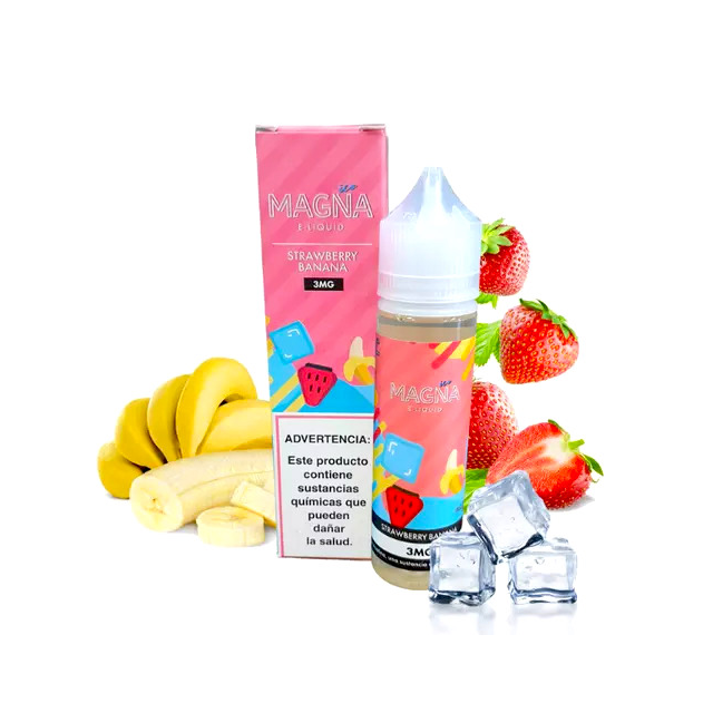 Magna E-liquids | Strawberry Banana 60mL | Juice Free Base Magna E - liquids - 1