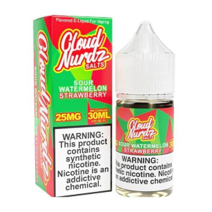 Juice Cloud Nurdz Salts | Sour Watermelon Strawberry 30mL Cloud Nurdz - 1
